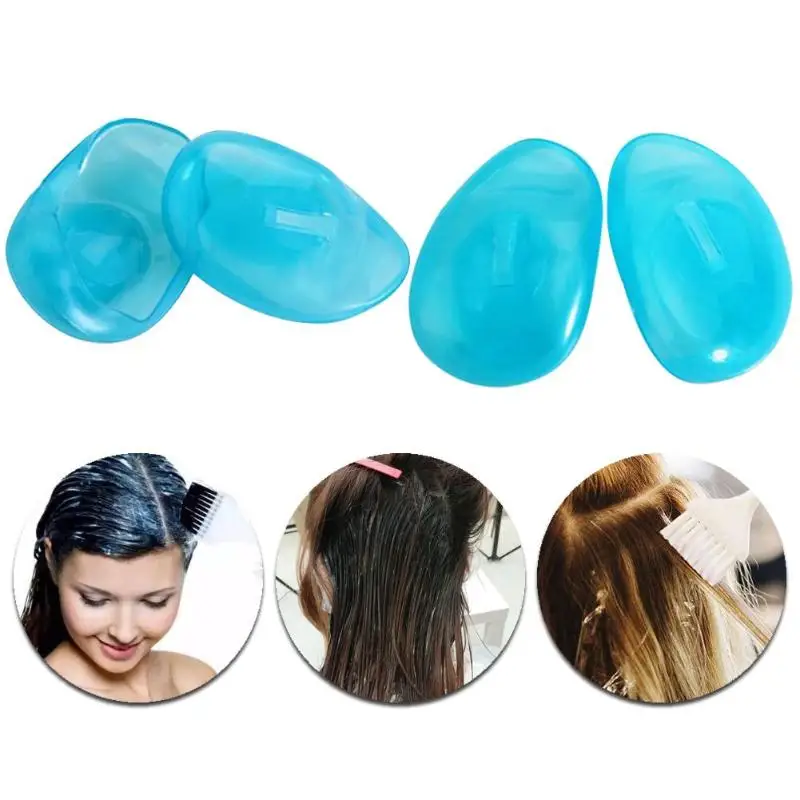 Универсальные прозрачные накладки для ушей, 2 шт., защита для волос, защита для волос, парикмахерские аксессуары, парикмахерские инструменты - Цвет: Синий