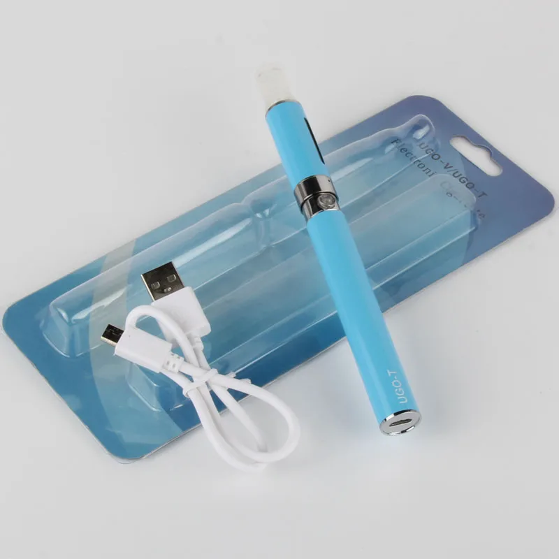 UGO-T электронная сигарета MT3 атомайзер с Mircro USB Сквозной батареей 1100 мАч UGO T электронная сигарета стартовый набор Vape ручка - Цвет: Синий