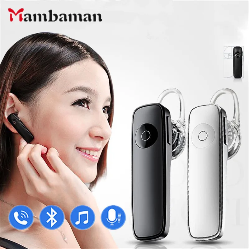 Mambaman Мини Bluetooth наушники спортивные беговые Беспроводные с микрофоном свободные