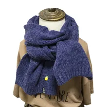 Осень-зима детей имитация кашемировый шарф для девочек, для мальчиков с отложным воротником, теплые, Утолщенные, шейный платок детей Bufandas