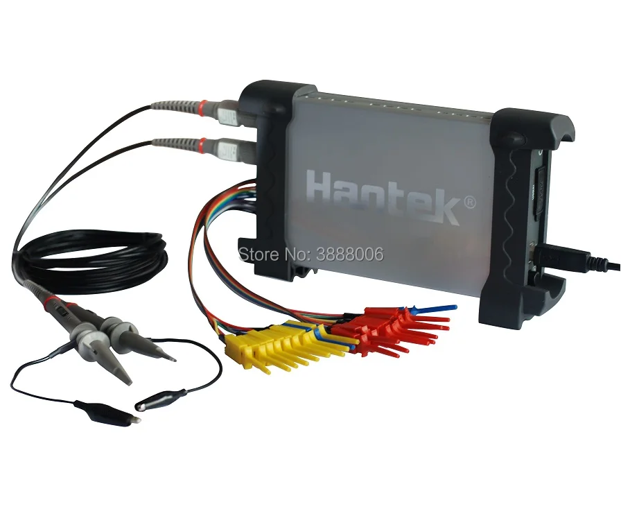 Hantek 6022BL PC USB Портативный Осциллограф 2 цифровых канала 20 МГц полоса пропускания 48MSa/s частота дискретизации 16CH логический анализатор