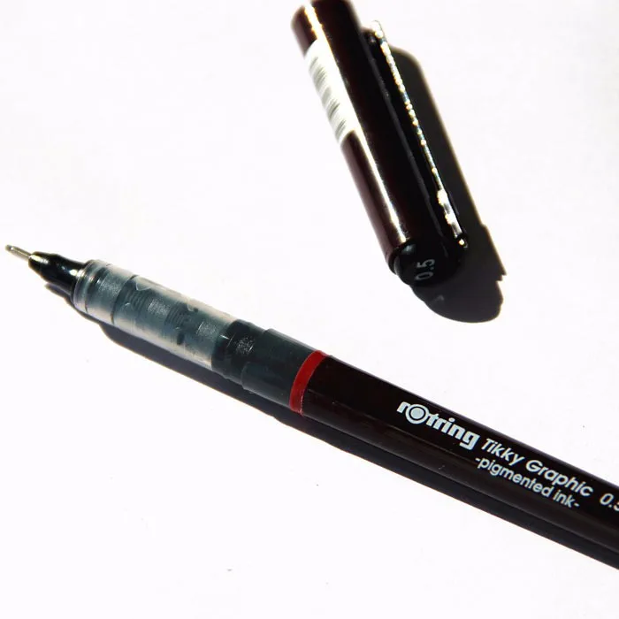 Немецкая ручка Rotring Micron, водостойкая и устойчивая к выцветанию, тонкие линии, черный эскиз, маркер, ручка для манги, рисования, комиксов