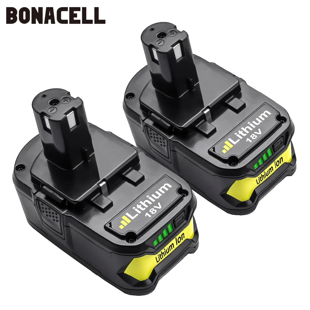 Bonacell 18V 4000mAh Li-Ion P108 P 108 аккумуляторная батарея для Ryobi батареи RB18L40 P2000 P310 для BIW180 L30