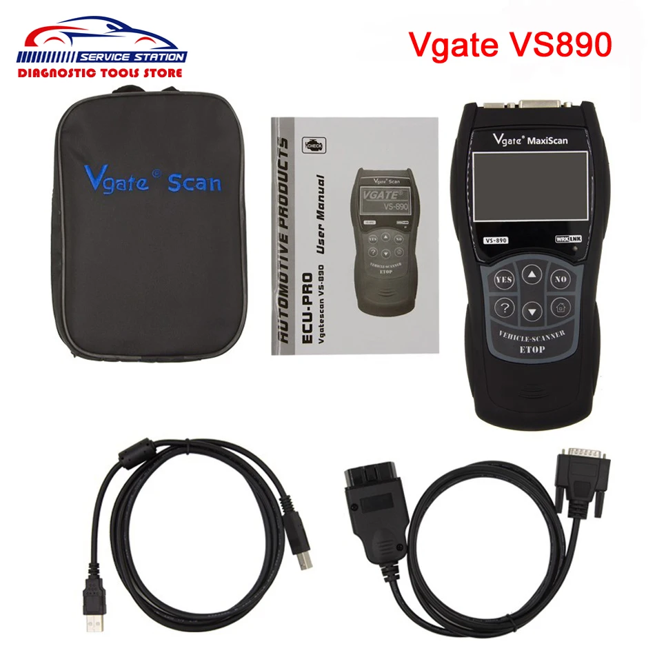 Vgate VS890 диагностический инструмент Многоязычный Авто сканер Vgate Maxiscan VS 890 OBD 2 Автомобильный сканер Поддержка мультибрендовых автомобилей