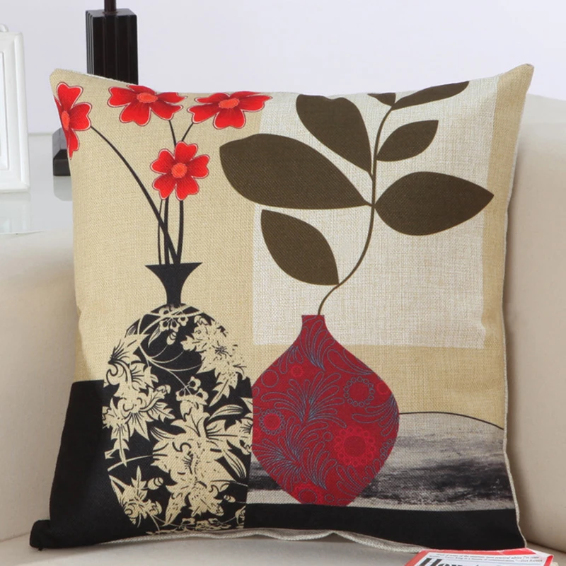 18x18 بوصة وسادة غطاء زهرية زهرة نمط المخدة 45*45 سنتيمتر في الهواء الطلق المنزل مكتب ديكور سيارة أريكة كرسي مقعد الخلفي المخدة