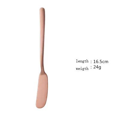 rose gold 1pc ПРД-дома из нержавеющей стали масло нож Джем Slicer сыр резак 1 шт./6 шт - Цвет: rose gold 1pc