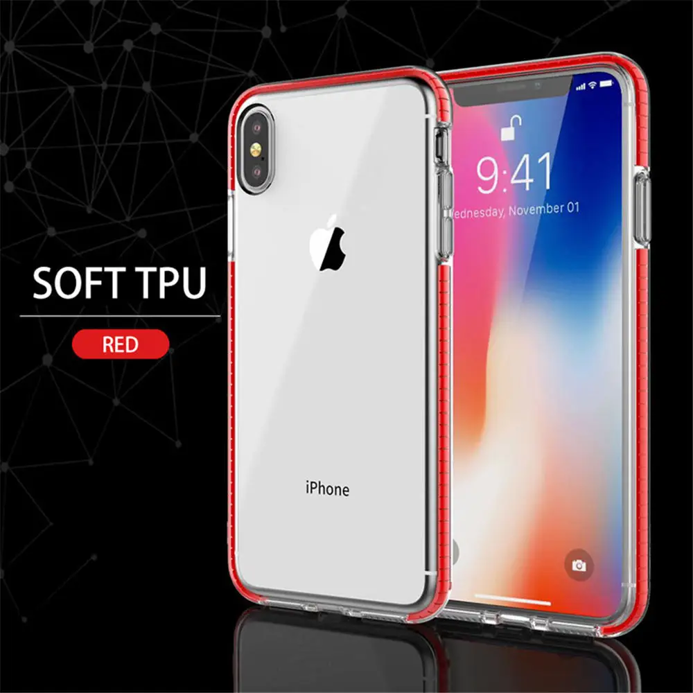 Lovebay силиконовый чехол для iPhone 11 Pro 7 8 6 6s Plus X XR XS Max прозрачный Кристальный яркий мягкий чехол для телефона TPU ударопрочный чехол