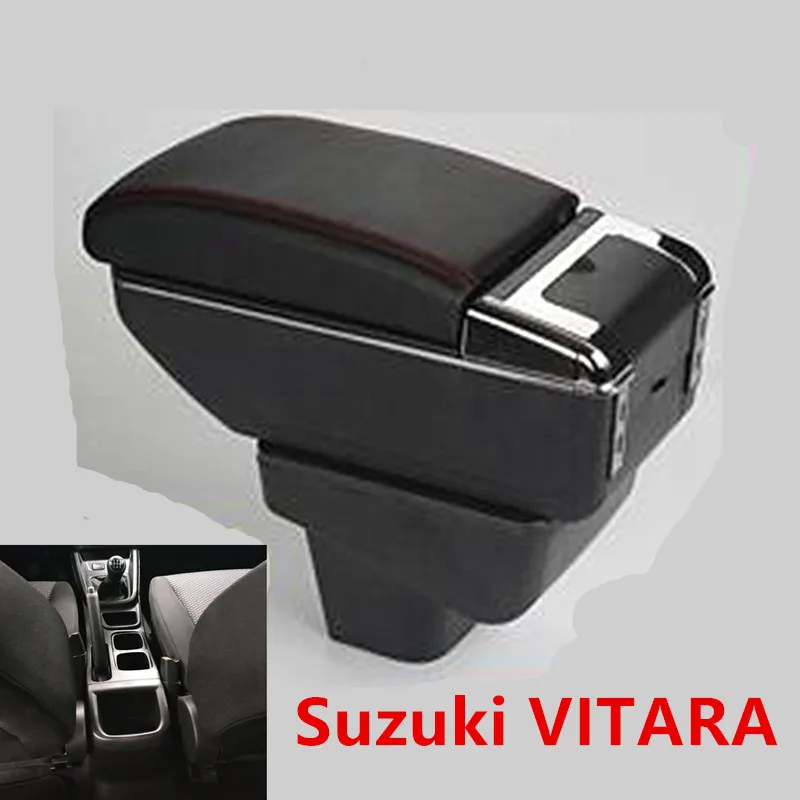 Для Suzuki Vitara подлокотник коробка центральный магазин содержимое коробка с подстаканником пепельница с интерфейсом USB