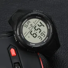Reloj deportivo con alarma Digital LED para hombres a la moda, reloj de pulsera de cuarzo militar de silicona, reloj electrónico, reloj de hombre gif Ou