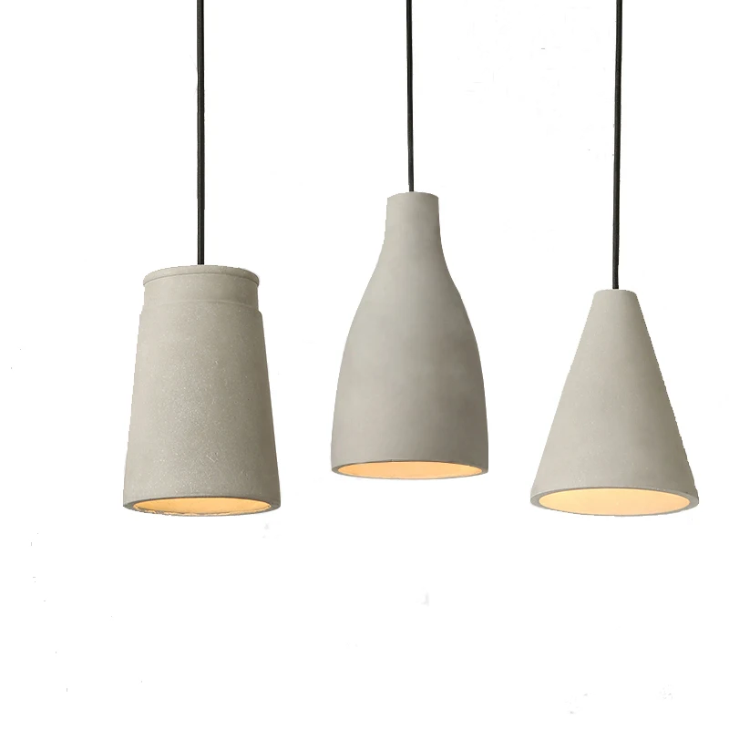 Датский дизайн Лофт бетонный подвесной светильник прикроватный подвесной светильник для спальни цементный ресторан столовая лампа