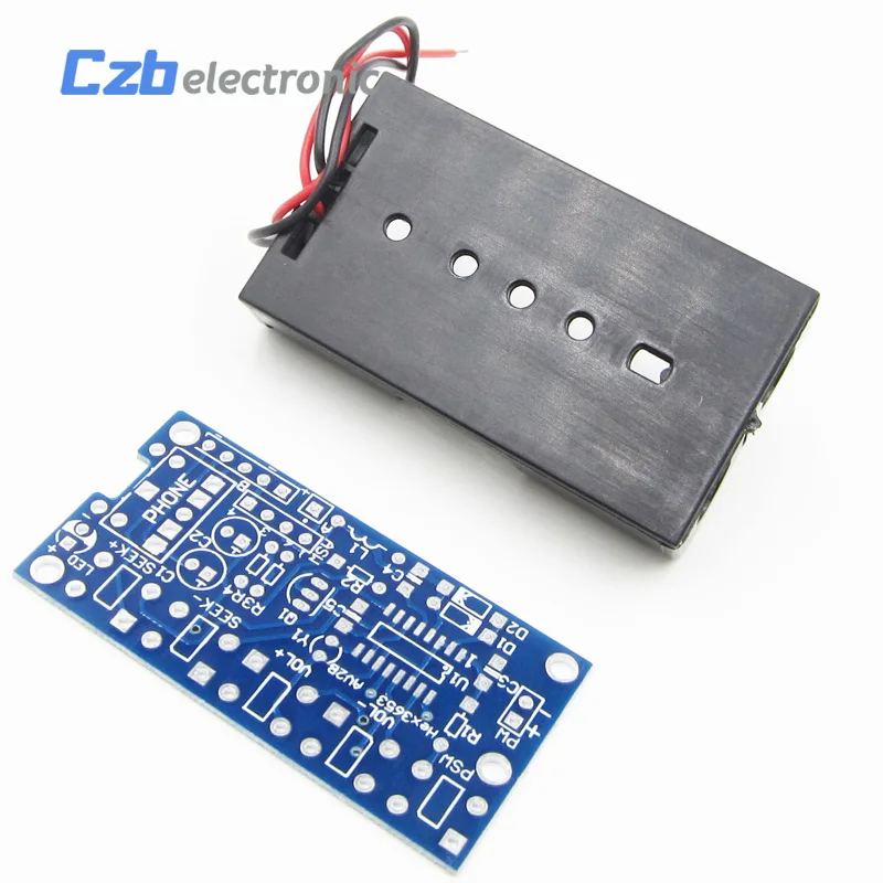 76MHz-108MHz Wireless Stereo FM Radio Kit Audio Receiver PCB FM Module Kits Learning Electronics For Diy 1.8-3.6VDC 2