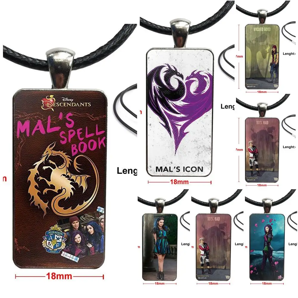 

For Women Kids Gift Brand Stainless Steel Color Jewelry Fashion Statement Necklace Glass Necklaces Pendants Descendants