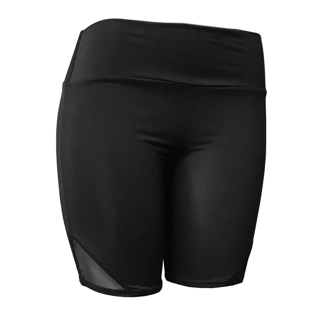 New Triangular mesh stitching Yoga Gym Wear Ladies Fitness Summer Solid color Sport Shorts For Women Tight Short Workout Legging