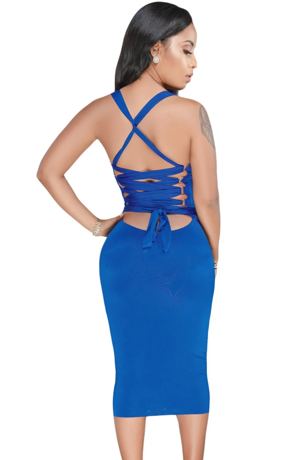 Royal-Blue-Lace-Up-Ribbon-Tie-Back-Midi-Dress-LC610212-5-2