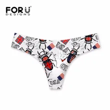 Forudesigns/пикантные бразильские Плавки бикини Низ стринги США Божья коровка печати Купальник Для женщин отдельные Для женщин Одежда заплыва Мужские Шорты для купания