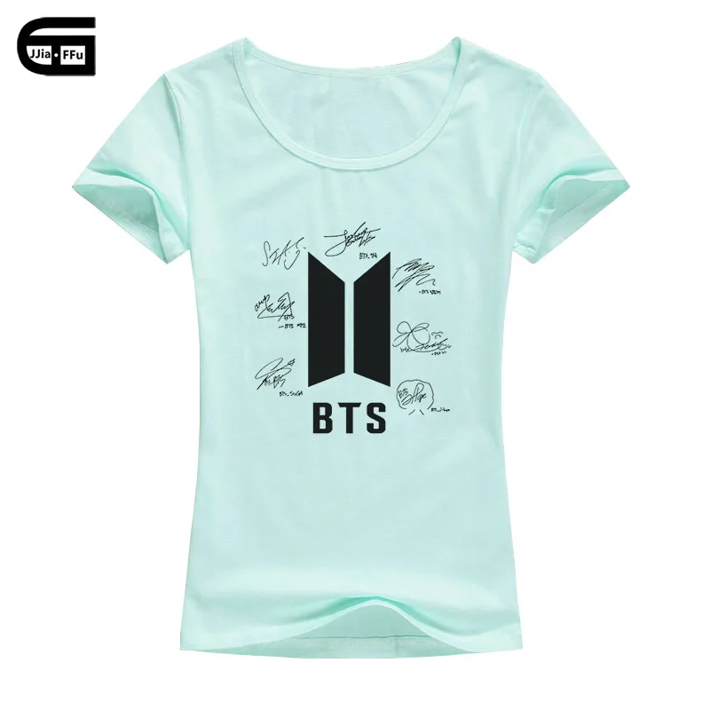 Summer 2018 T-shirt Women Casual Lady Top Tees Cotton Tshirt Female Brand Clothing T Shirt Printed BTS women tops tees B12