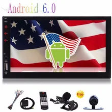 Free Rear Camera+2 Din Android 6.0 7″ Car Stereo Bluetooth Touch Screen Support WiFi,GPS/Navigation,Mirror Link,USB/SD/AUX/AM/FM