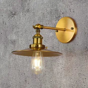 

American retro mirror front wall lamp creative iron rocker arm up and down adjustment corridor coffee shop dining room bed