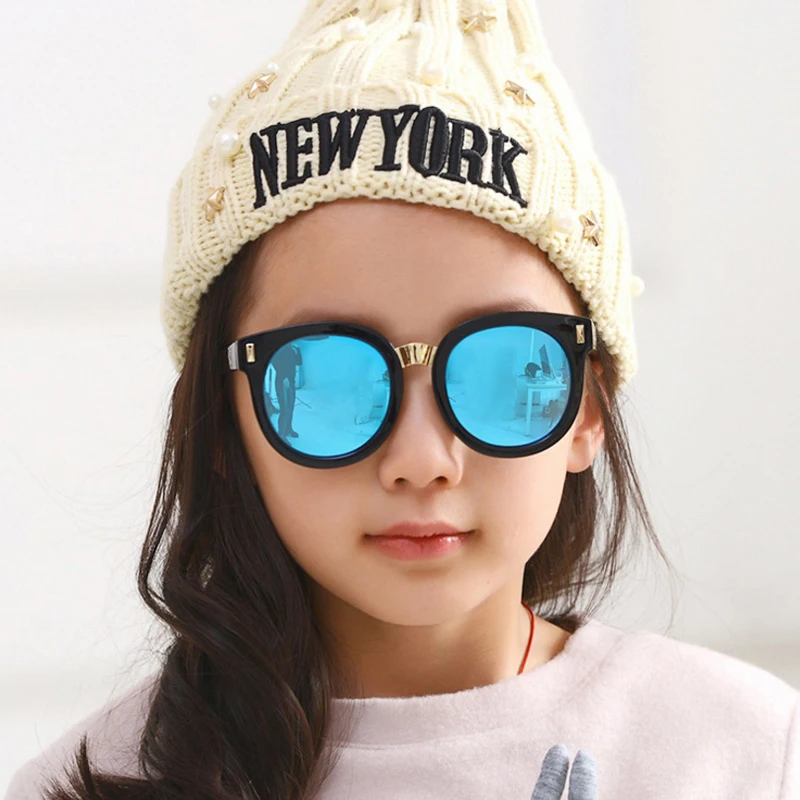 Victorylip Round Kid Sunglasses Children Boys Girls Cute Mirror Baby