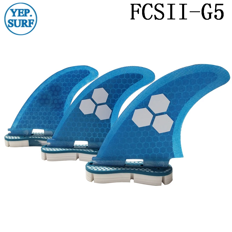 Плавники для серфинга FCS2 G5 плавник сотовый плавник для доски для серфинга синий цвет плавник для серфинга Quilhas thruster аксессуары для серфинга