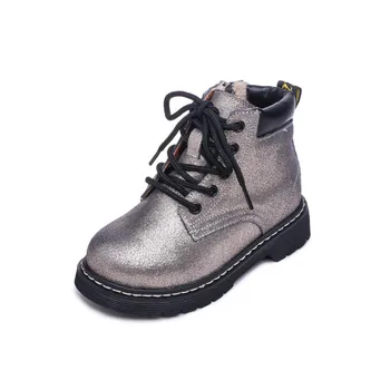 

Children's Genuine Leather Martin Boots 2018 Autumn and Winter Girls and Boys Leather Martin Boots Kids Genuine Leather Shoes