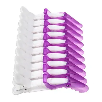 

Non-slip Hair Clips for Human Hair Extensions Plastic Salon Clips Styling Crocodile Hairdressing Use when coloring,cutting 10P