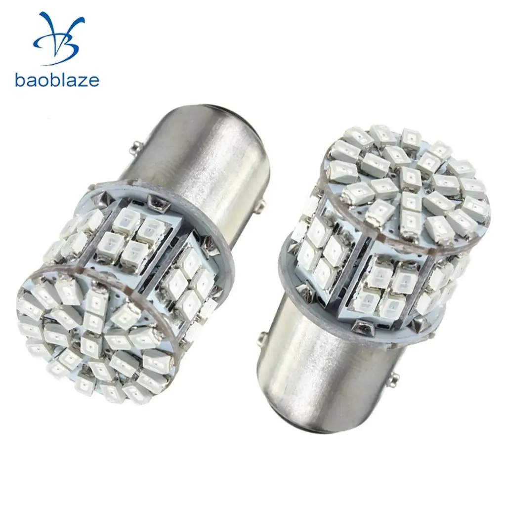 2X 1157 1206 50SMD LED Brake Stop Light Taillight Turn Signal Lamp Bulbs Red