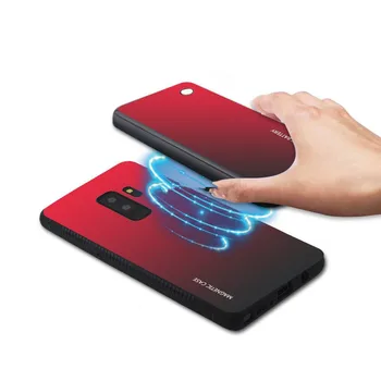 

5000mah Battery Charger Wireless Charger Power Bank Case For Samsung Galaxy Note 8 9 Charging cases Magnetic glass Back cover