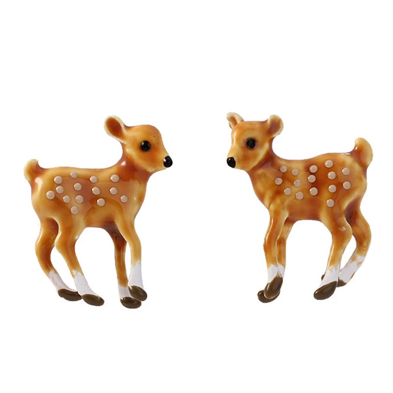 

French Jewelry Paris Enamel Glaze Lovely Sika Deer Stud Earrings For Women Fashion Stud Earring