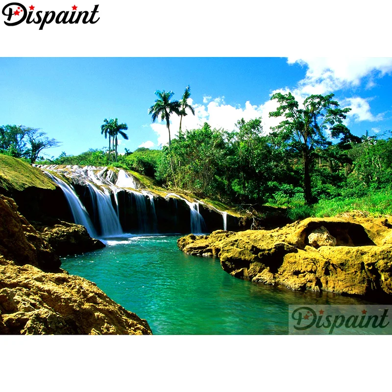 

Dispaint Full Square/Round Drill 5D DIY Diamond Painting "Water tree" Embroidery Cross Stitch 3D Home Decor A10995