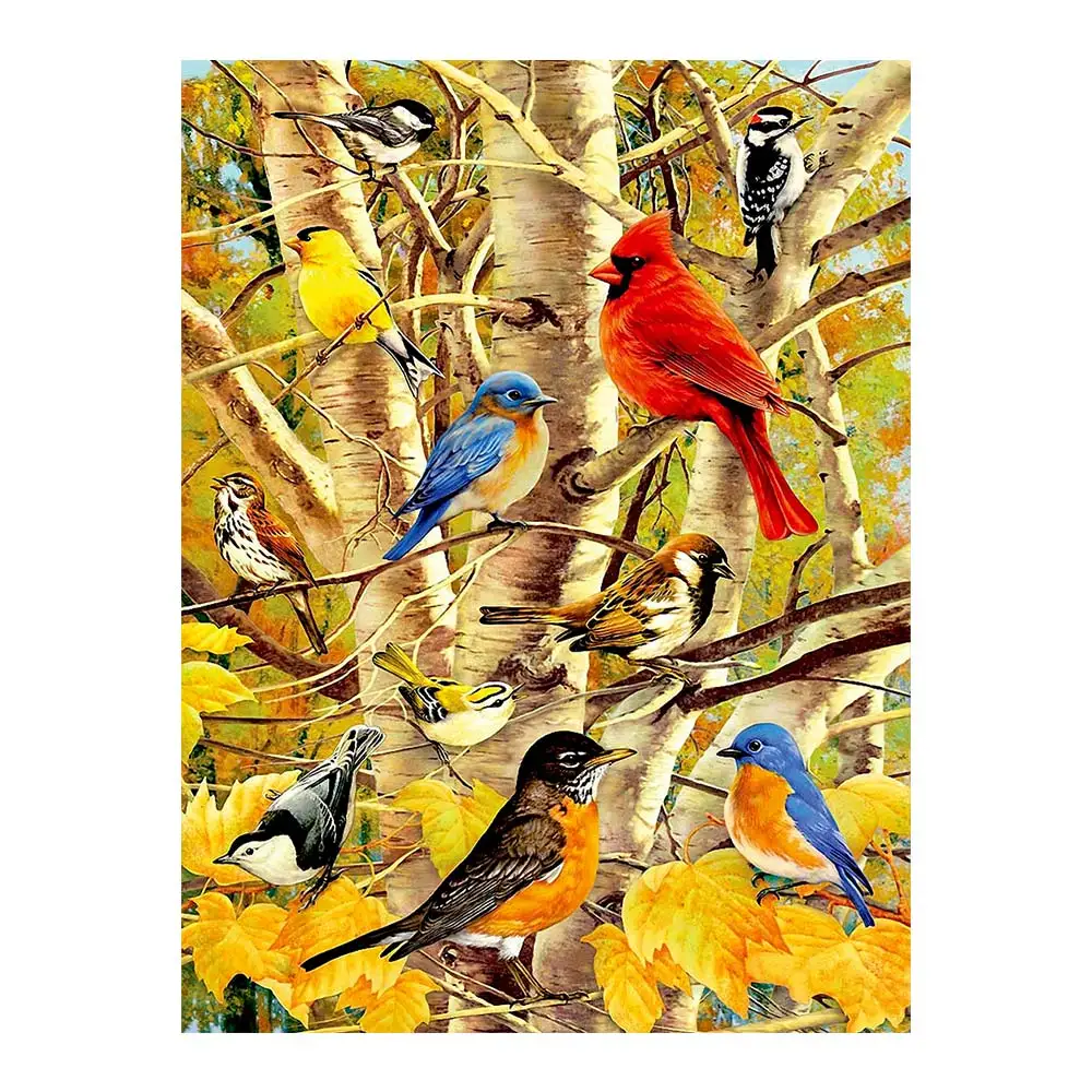 

Birds on Branches Diamond Painting Full Round animal New DIY Sticking Drill Cross Embroidery 5D simple Home Decoration