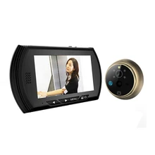 Caméra de porte intelligente 4.3 pouces, enregistreur vidéo, Vision nocturne, mouvement PIR, ne dérange pas les yeux