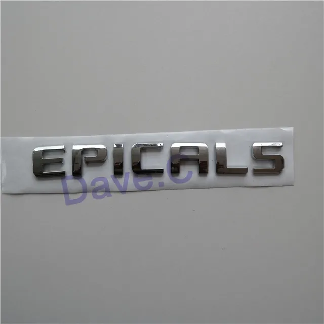 car word epicals 3d letter emblem abs chrome silver custom logo letter emblems