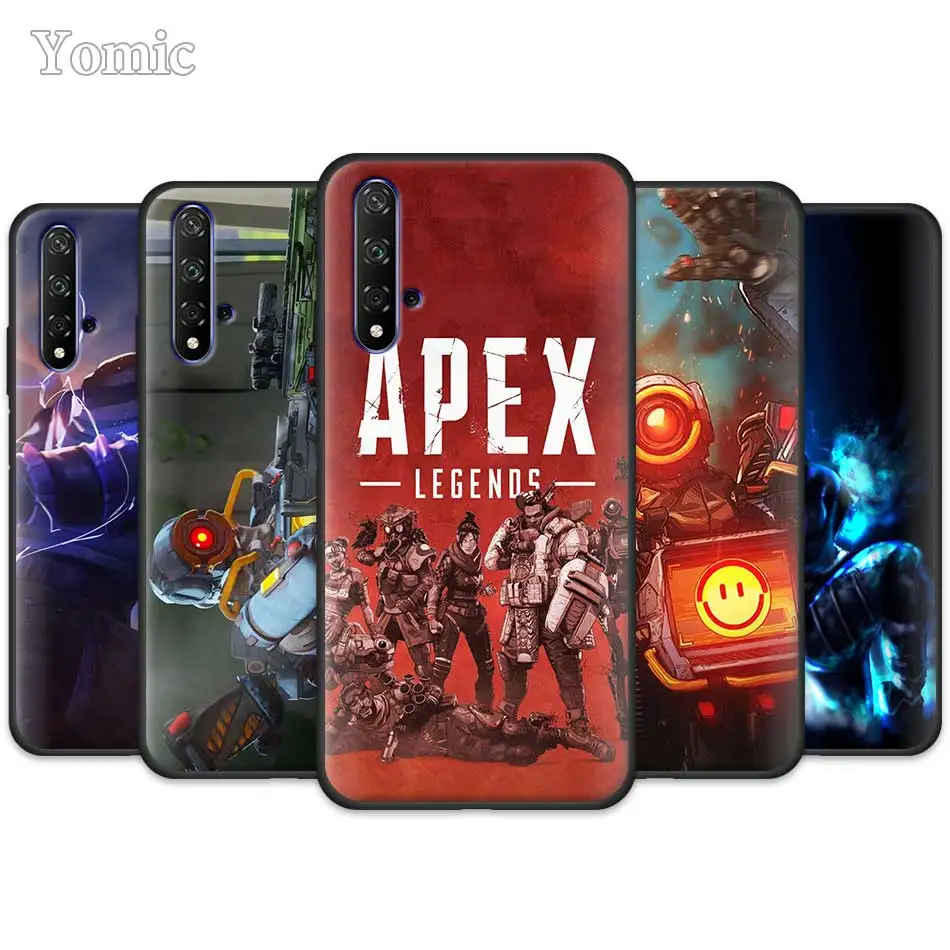 

Black Silicone Case for Huawei Honor 20 Pro 9 10 20 Lite 7A 7C 7S 8A Pro 8X 8C 8S View 20 Apex Legends Phone Cases Cover Coque