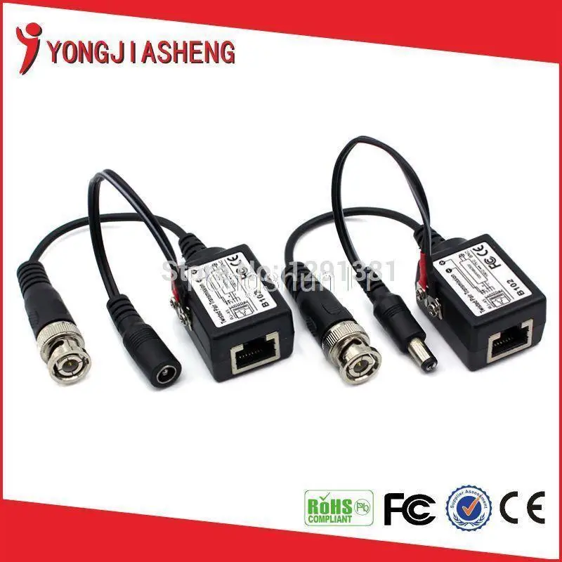 high quality bnc connector to rj45 power font b video b font balun for cctv camera