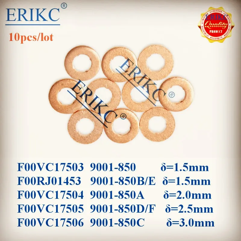 

ERIKC Common Rail Fuel Injectors Copper Washers F00vc17503 Nozzle Heat Shield F 00v C17 503 9001-850b 9001-850e