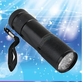 

Mini 9LED UV Flashlight Ultraviolet Flashlight Ultra Violet Invisible Ink Marker Detection Torch Light 3AAA UV Lamp