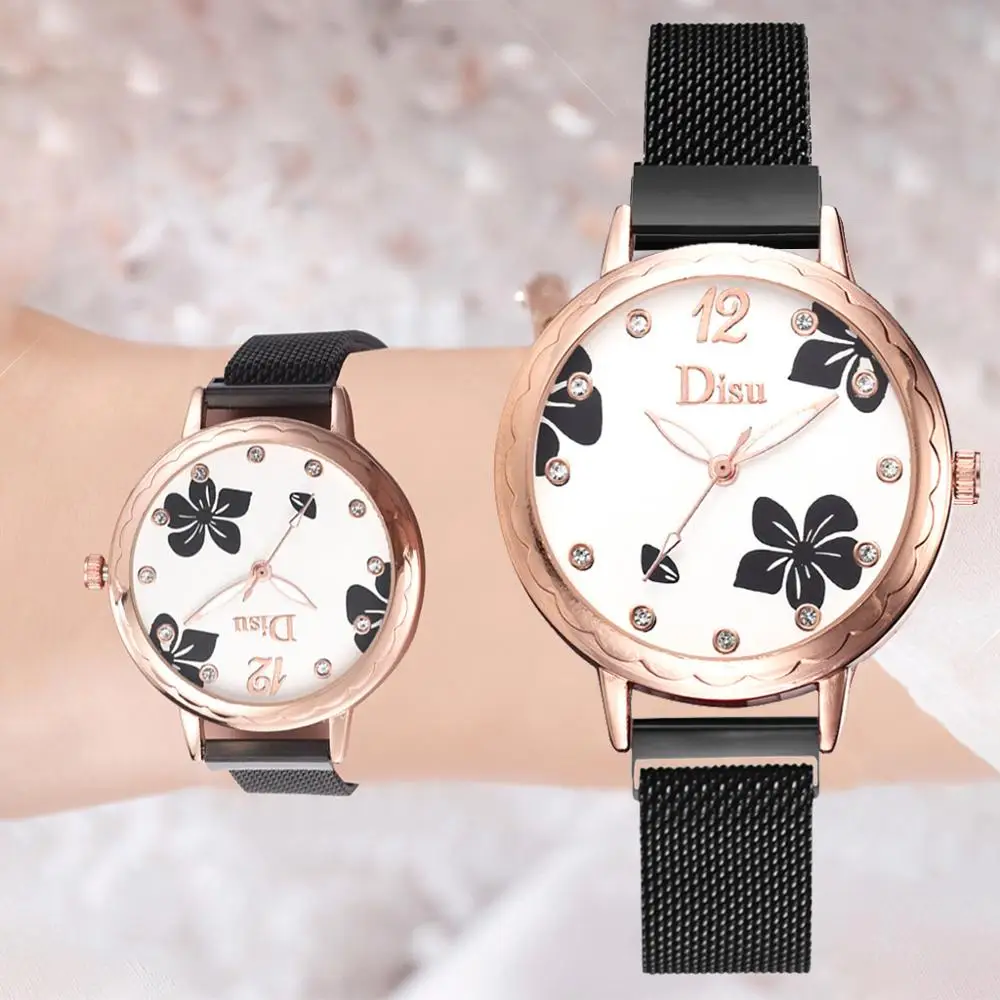 

Women Magnetic Watch 2019 Luxury Diamond Ladies Quartz Wrist Watch Fashion Flower Dial Female Clock relogio feminino reloj mujer