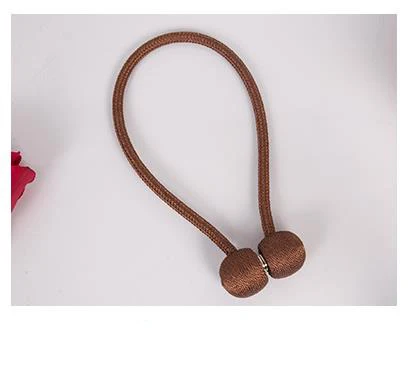 2 шт. Магнитный жемчужный шар для занавесок Tieback Tie BACK Пряжка для домашнего декора карнизы для штор аксессуары магнитные зажимы для штор - Цвет: Шоколад