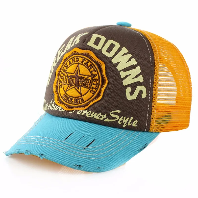 [DINGDNSHOW] бейсбольная кепка с сеткой для взрослых с буквенным принтом, летняя шляпа, модный стиль, хип-хоп шляпа для мужчин и женщин