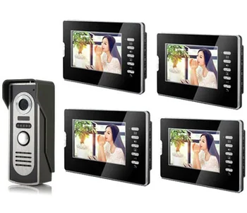 

Peephole camera luxury Style Video Door Phone with 7 inch Color TFT Liquid Crystal Screen, HD IR Camera , 1 to 4