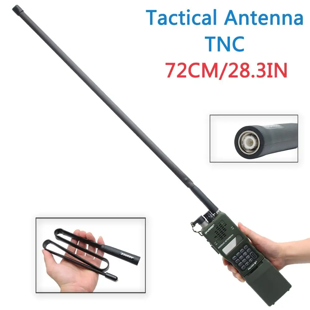 72 см/28,3 дюймов ABBREE tnc-коннектор VHF UHF Двухдиапазонная Складная тактическая антенна для Kenwood TK-378 Harris AN/PRC-152 148