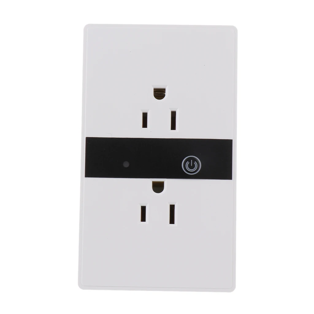 

WiFi Smart Wall Socket Wireless Alexa Phone App Touch Timer Switch Outlet Plug US Standard