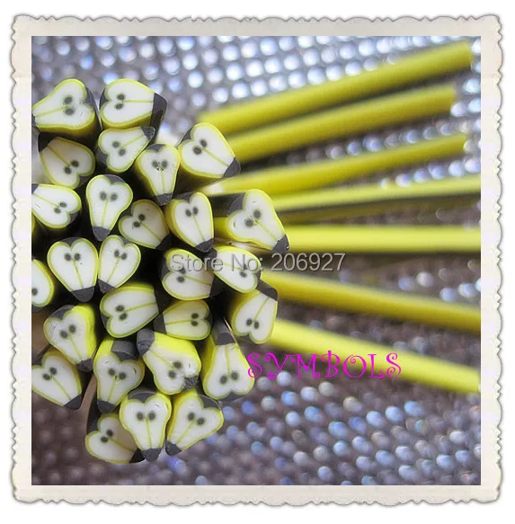 

5pcs A-21 5mm Cute Pear Fruit Cane Fancy Nail Art Polymer Clay Cane Nail Art Decoration