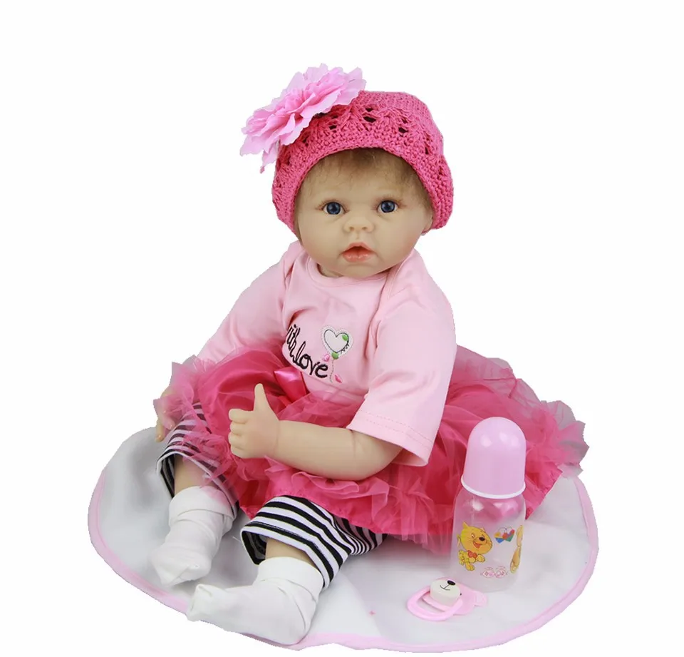 

Reborn baby dolls 22inch 55cm silicone reborn dolls toys for girls chilld gift fashion Bebes reborn bonecas