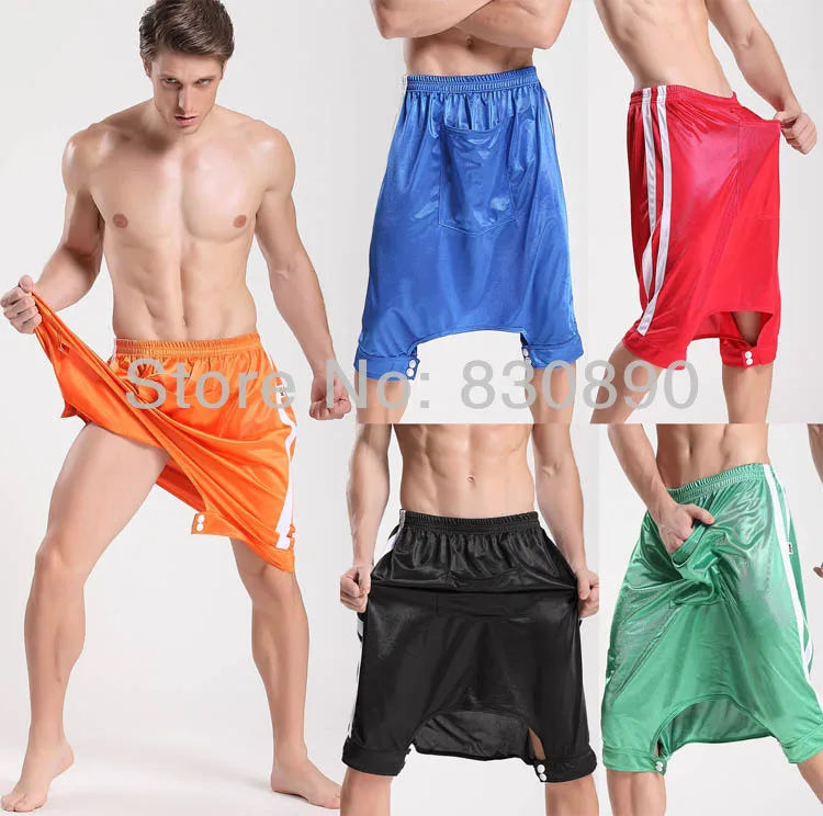 Drop Crotch Harem Baggy No Crotch Sports Shorts Men's Open Crotch Shortsin Casual Shorts from
