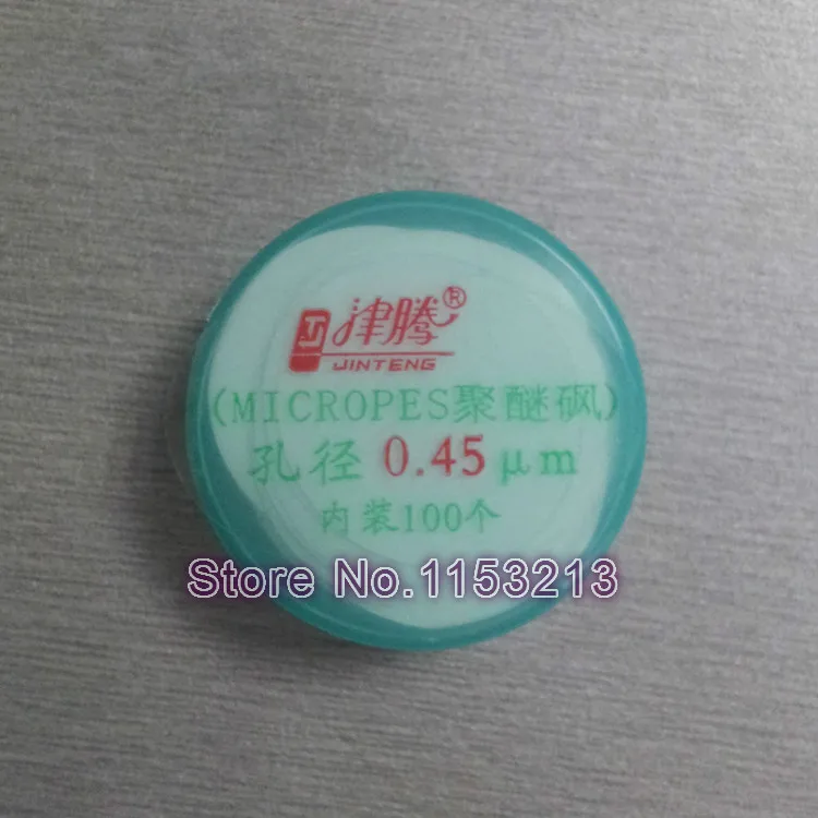 100 шт./лот JIN TENG бренд мембранный фильтр PES/нейлон 25 мм 0.45um/0.22um, микро PES микропористой мембраной, фильтр мембрана