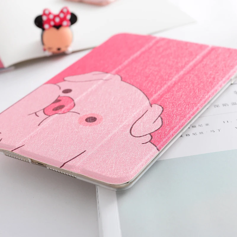 Магнитный чехол книжка с милой Свинкой для iPad Pro Air 10 5 11 2 6 7 12 9 Mini2 3 4 2019 планшета ipad