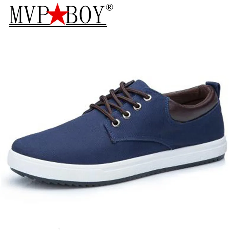 MVP BOY Men Shoes New 2017 Spring Canvas Casual Breathable Round Lace-Up Flats British Style Mens | Обувь