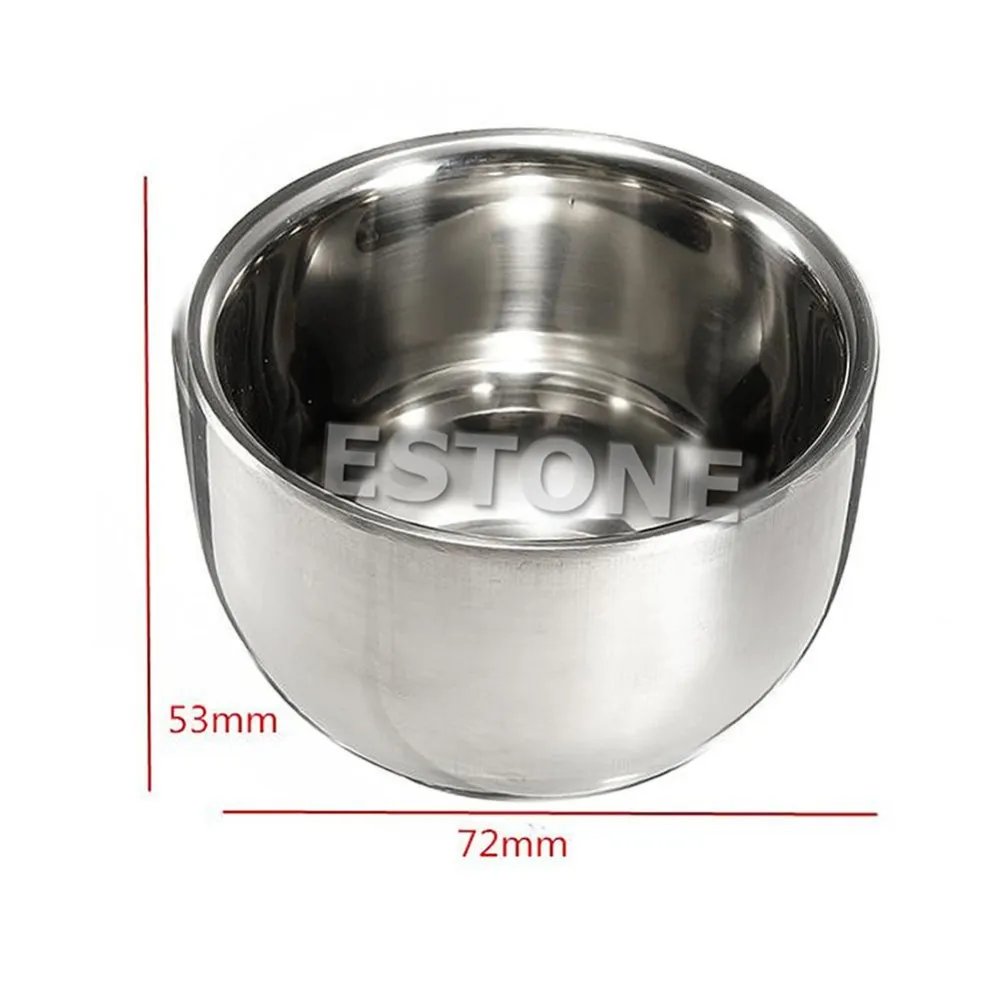 Y122-7.2cm нержавеющая сталь металлическая Мужская чашка для бритья для мужчин чашка для бритья щетка